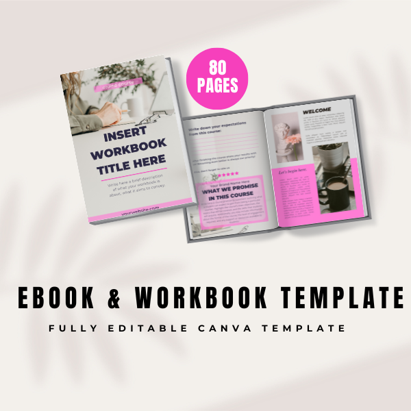 eBook & Workbook Canva Template | Pink