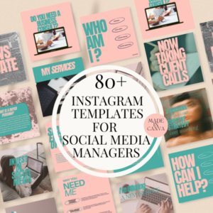 Social Media Manager Instagram Canva Templates | Peach&Green