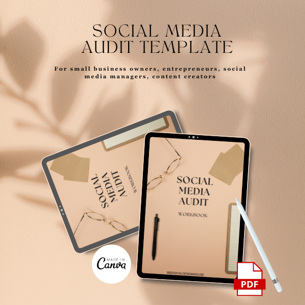 Website mockup for BROWN social media audit workbook cover image