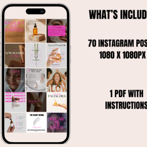 70 Skincare/ Esthetician Instagram Canva Templates - Image 2