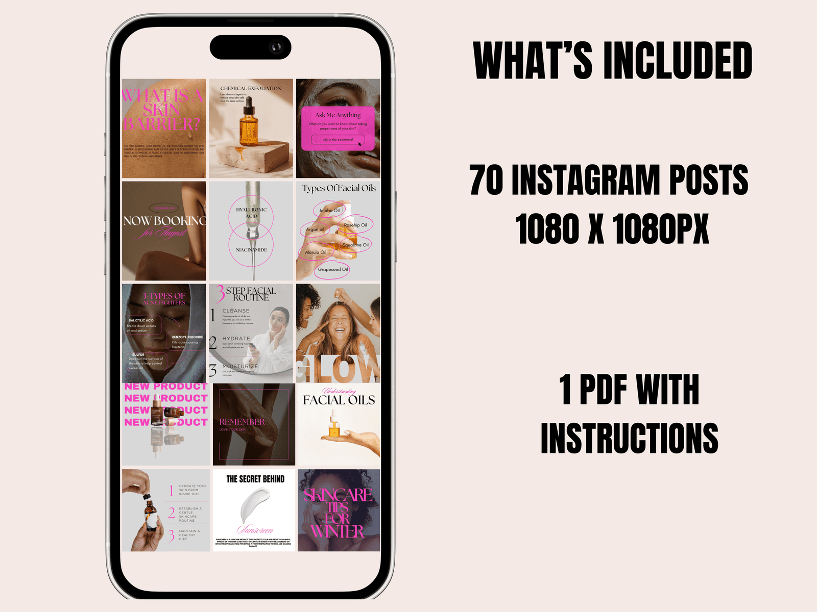 70 Skincare/ Esthetician Instagram Canva Templates - Image 2