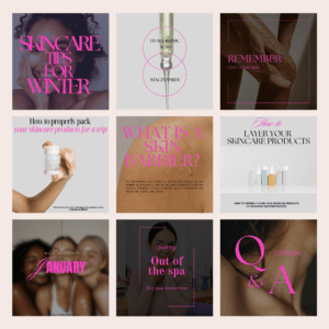 70 Skincare/ Esthetician Instagram Canva Templates - Image 3