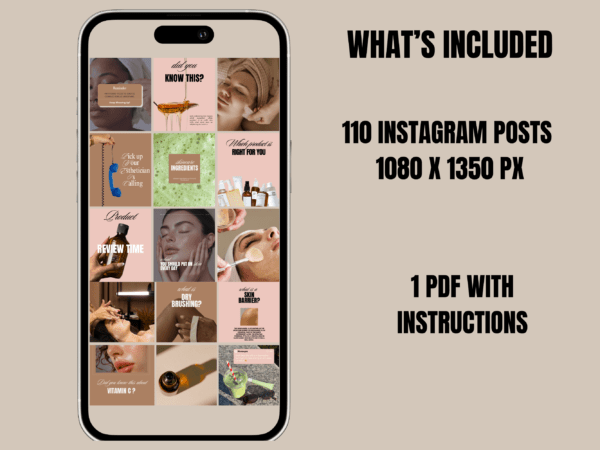 Skincare/ Esthetician Instagram Canva Templates II - Image 3