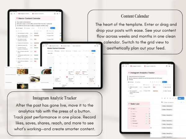 Notion Template Instagram Planner for Content Creators and Small Businesses - Image 4