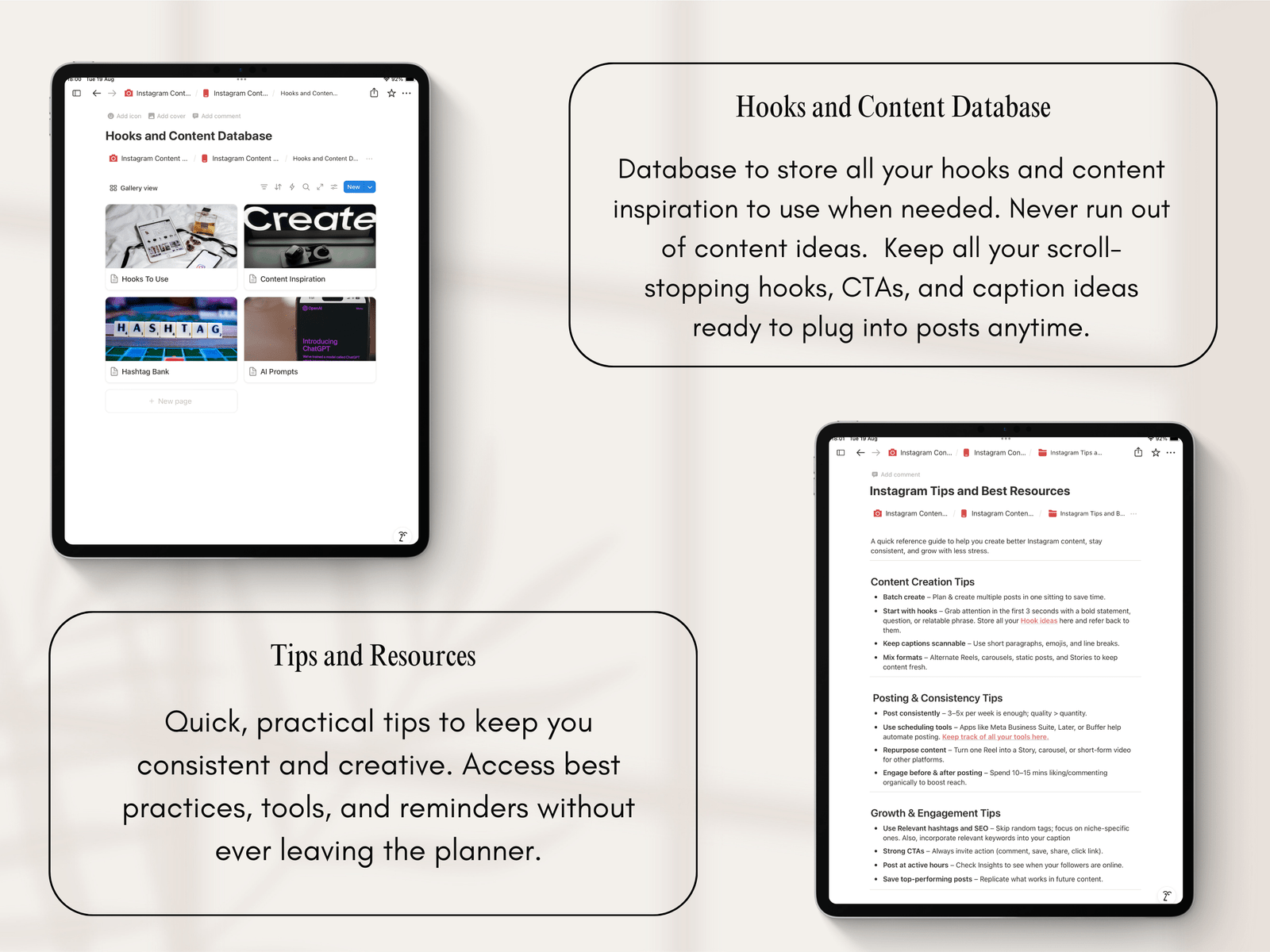 Notion Template Instagram Planner for Content Creators and Small Businesses - Image 5