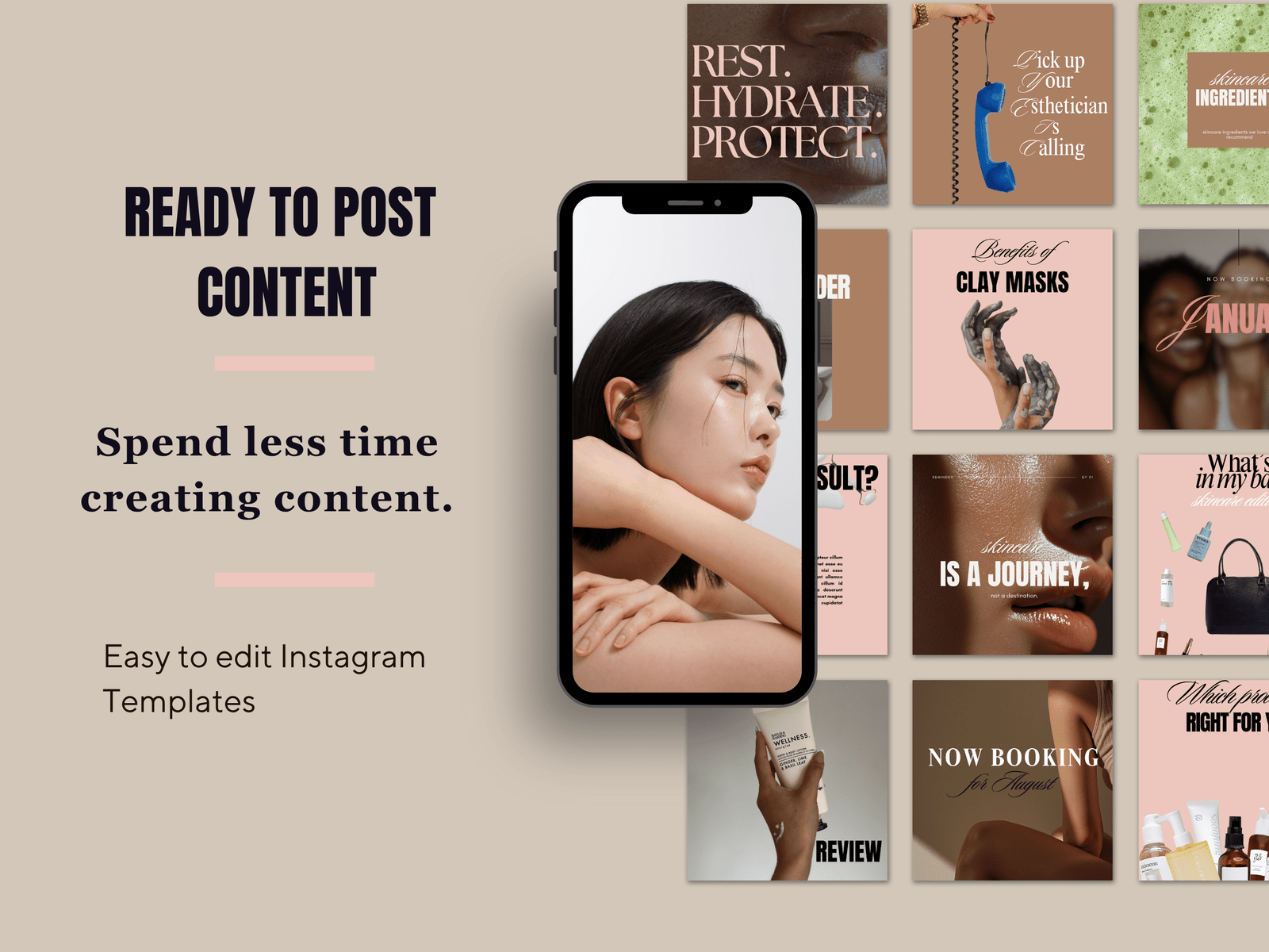 Skincare/ Esthetician Instagram Canva Templates II - Image 5