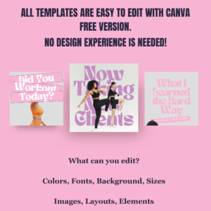50 Fitness and Wellness Instagram Canva Templates - Image 6