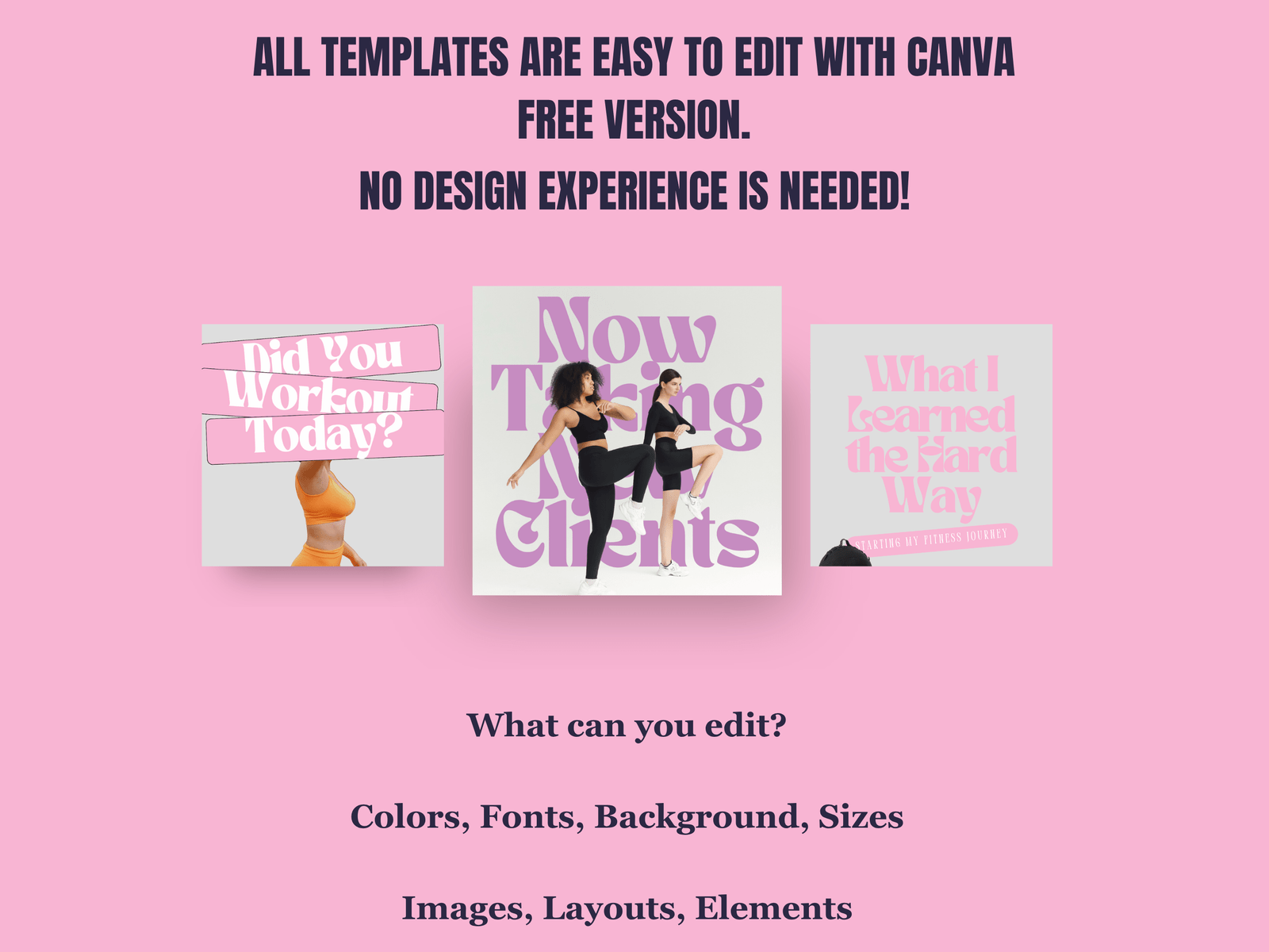 50 Fitness and Wellness Instagram Canva Templates - Image 6