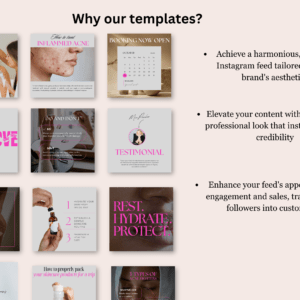 70 Skincare/ Esthetician Instagram Canva Templates - Image 7
