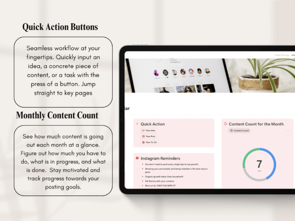 Notion Template Instagram Planner for Content Creators and Small Businesses - Image 7