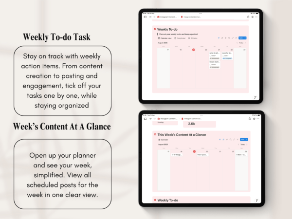 Notion Template Instagram Planner for Content Creators and Small Businesses - Image 8