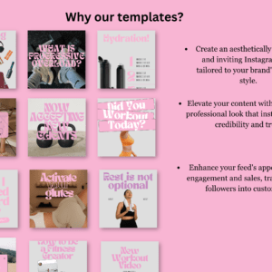 50 Fitness and Wellness Instagram Canva Templates - Image 9