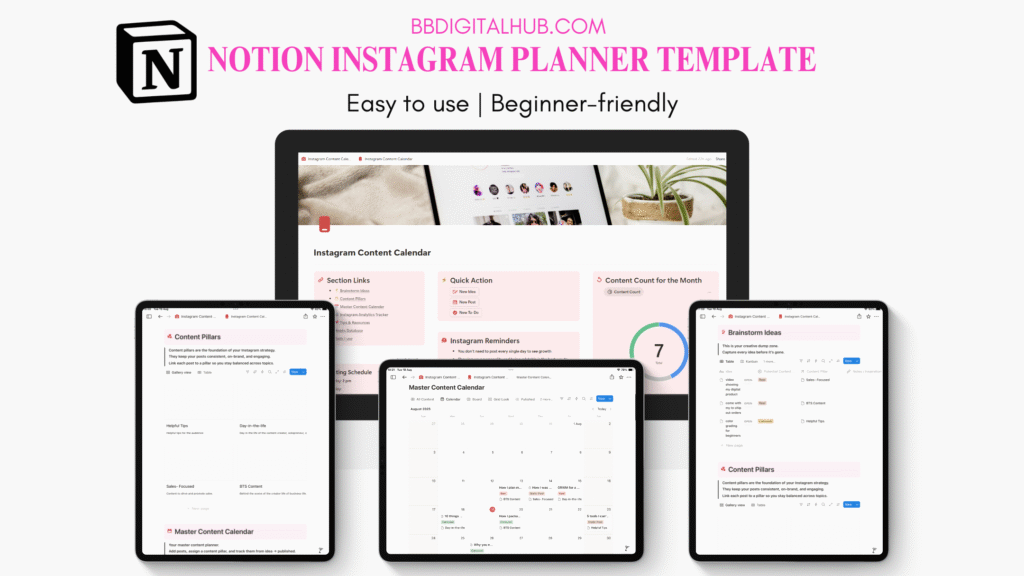Notion Instagram Planner Template